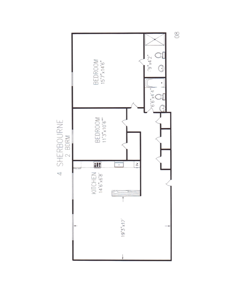 a floor plan of a house with a bedroom and a living room